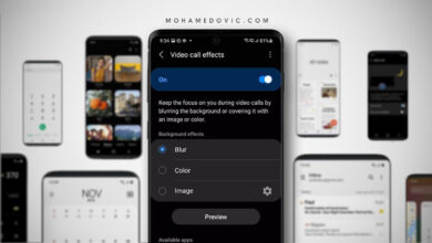 تشغيل تأثيرات على مكالمات فيديو سامسونج