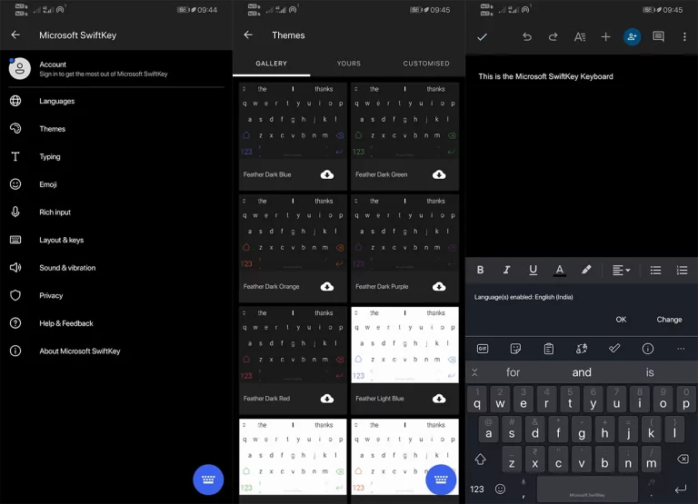 تطبيق "Microsoft SwiftKey Keyboard"