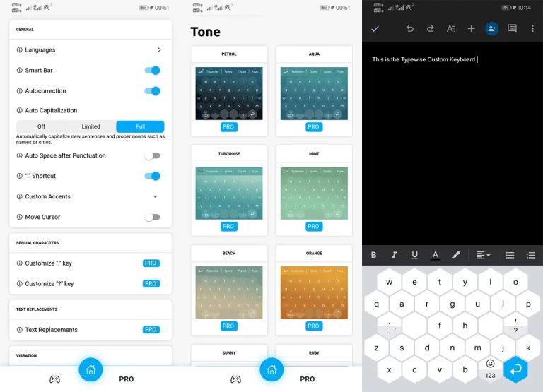 تطبيق "Typewise Custom Keyboard"