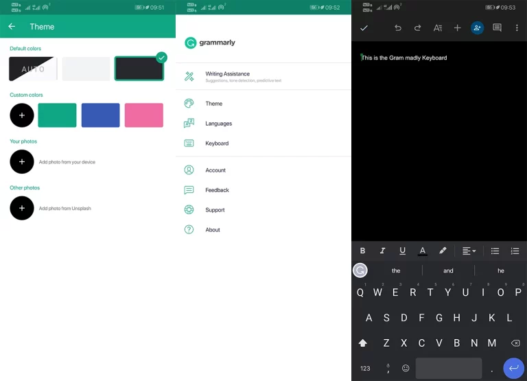 تطبيق "Grammarly Keyboard"