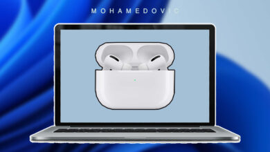 توصيل سماعات Apple AirPods بالكمبيوتر في ويندوز 11