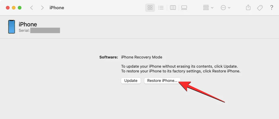 Restore iPhone