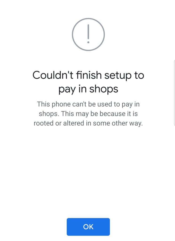 تطبيق دفع جوجل لا يعمل على هواتف اندرويد بها روت