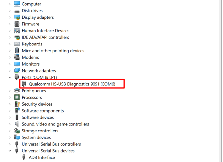 Qualcomm HS USB Port