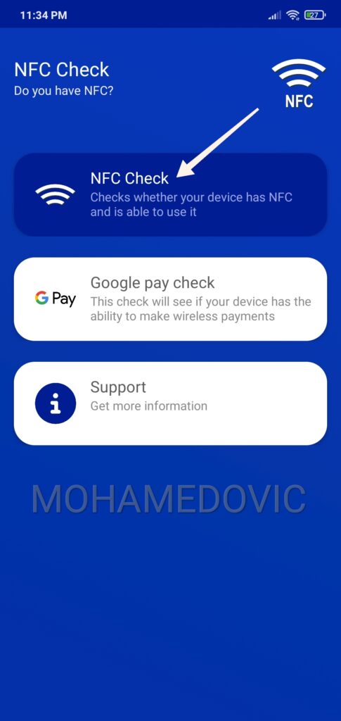 معرفة إن كان الهاتف يدعم NFC