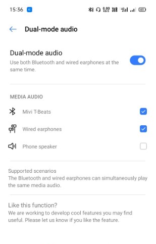 إضافة Dual-Mode Audio في تحديث Realme UI 4