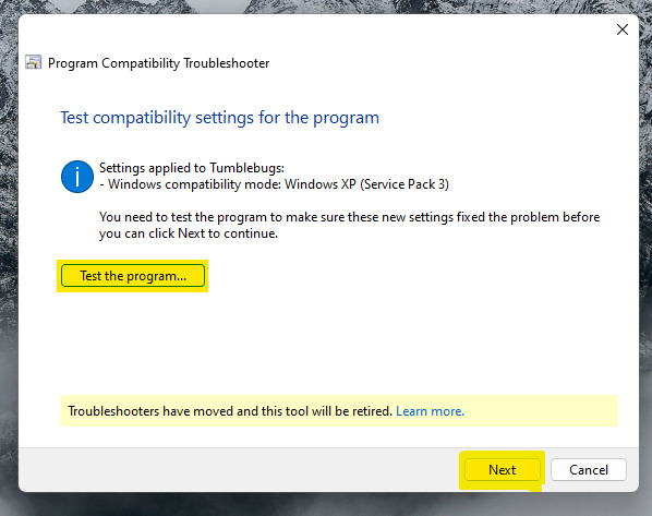 Program Compatibility Troubleshooter 8