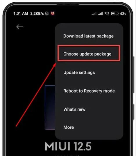 تحميل إصدار miui من الإعدادات