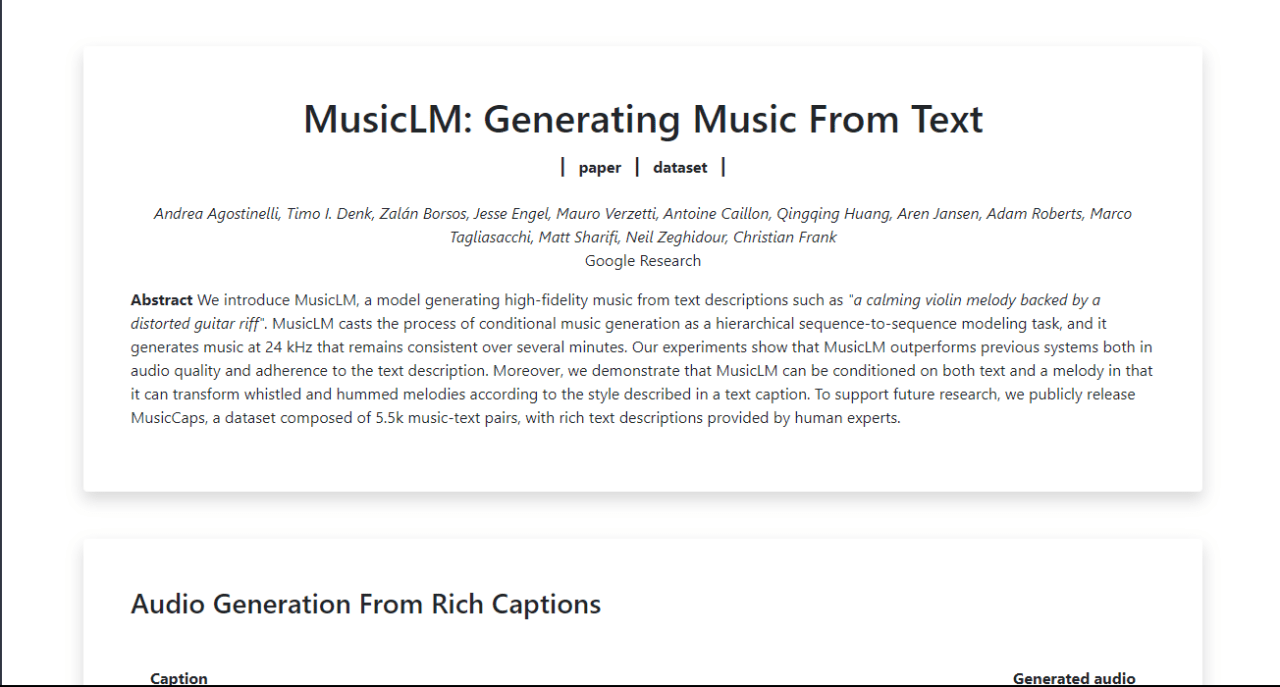 أداة MusicLM