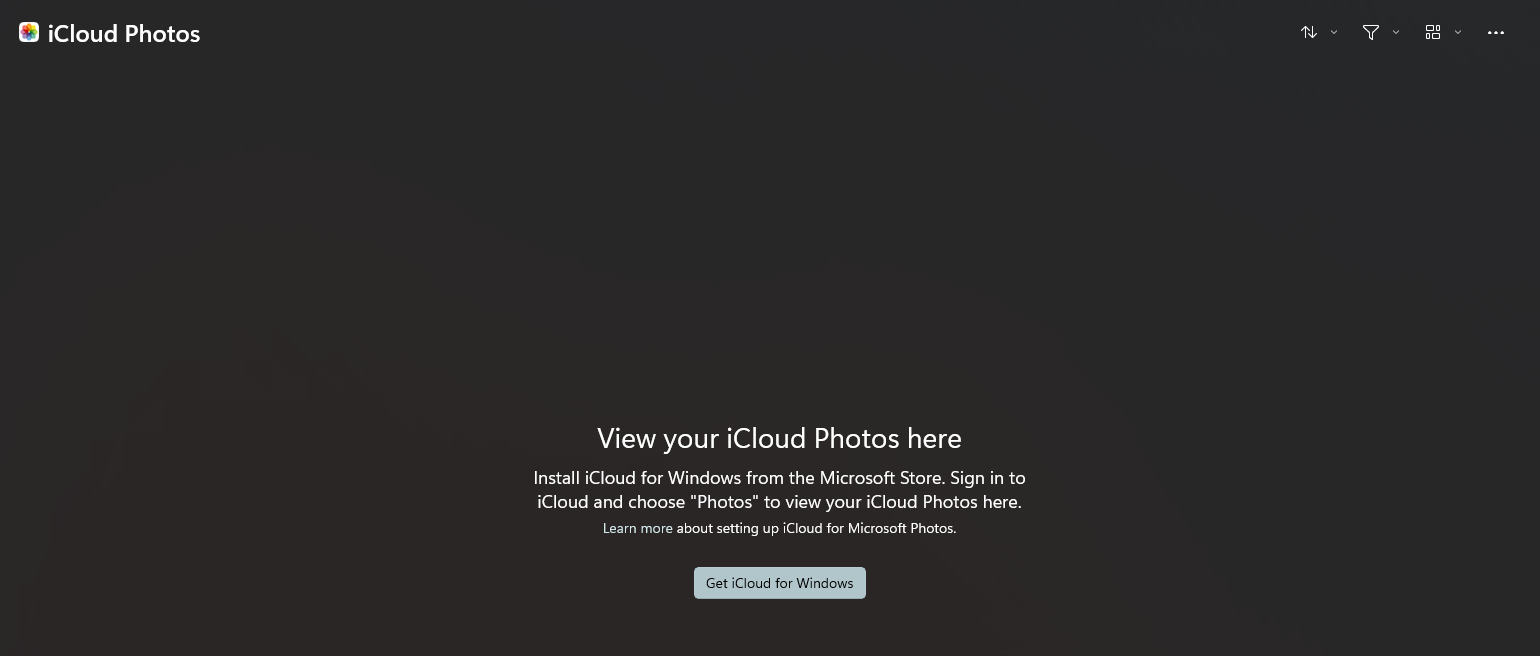 تطبيق iCloud من متجر Microsoft