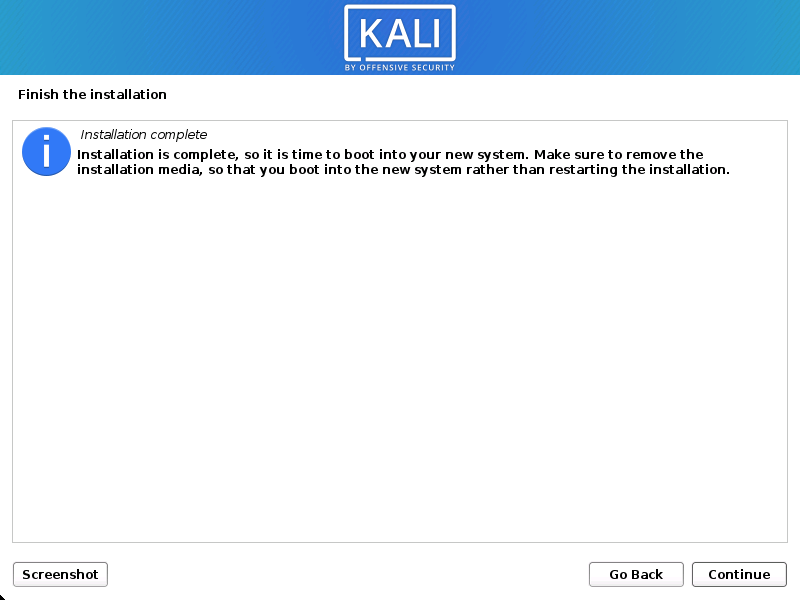 kali linux installer 20