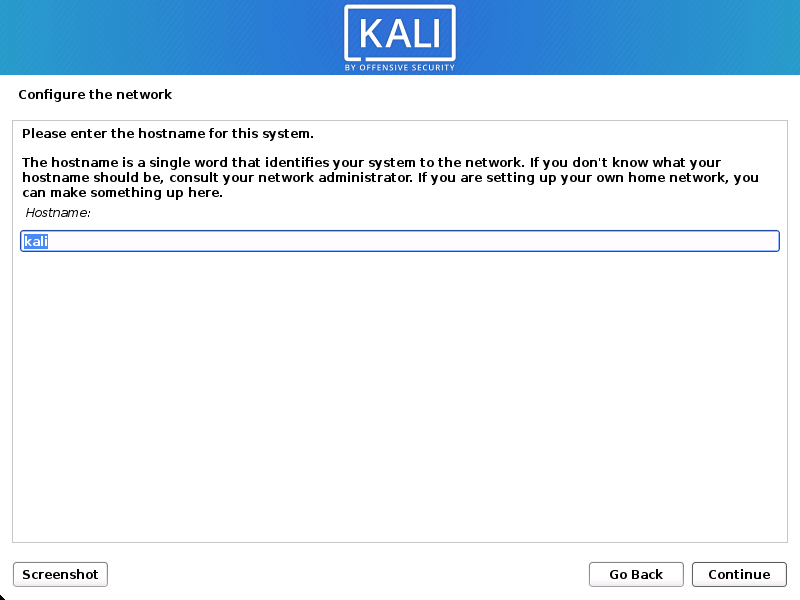 kali linux installer 5