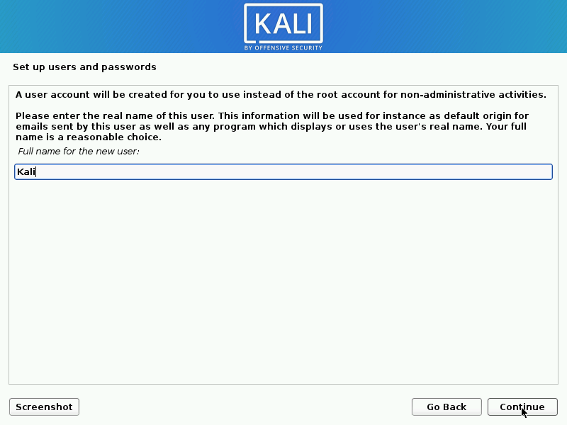 kali linux installer 7