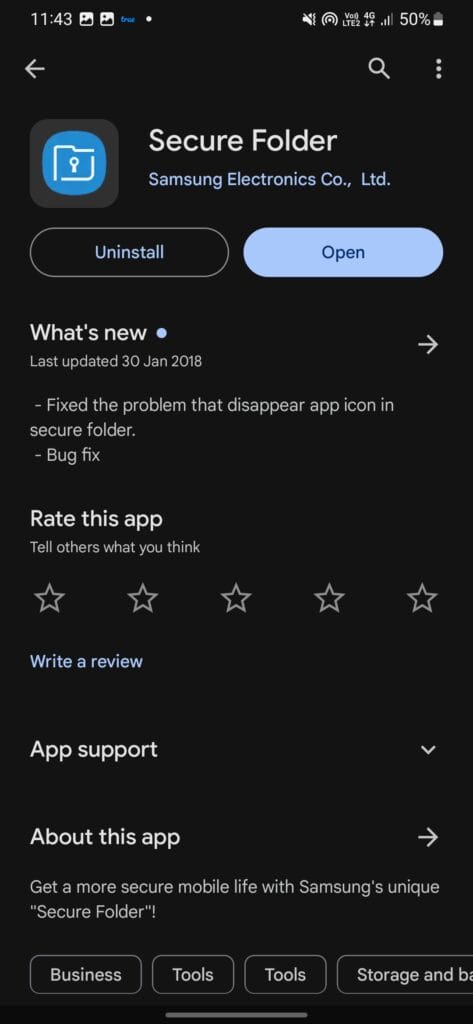 Open secure Folder For Samsung 03 1