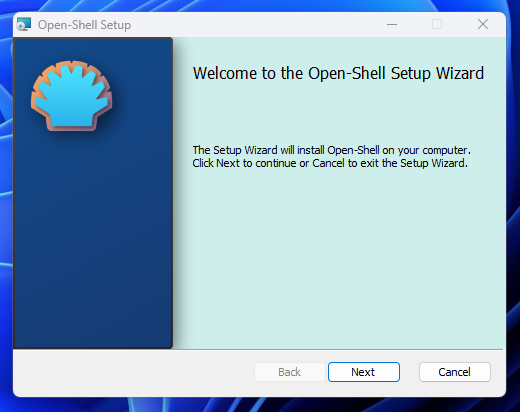 setup open shell 1