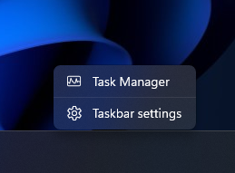 اضغط على Taskbar Settings