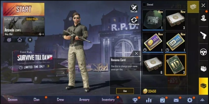 تغير الشكل في PUBG Mobile