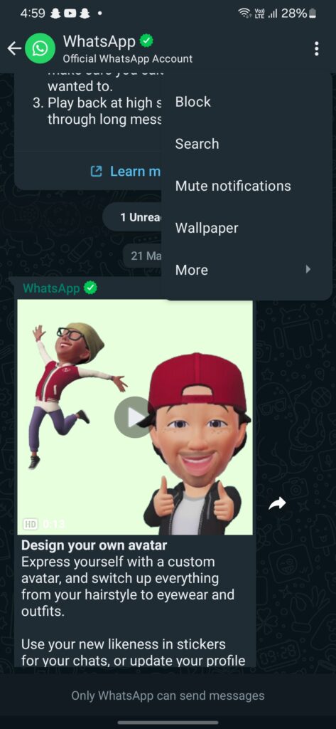 كيفية البحث عن الرسائل بالتاريخ في WhatsApp