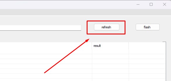 Refresh Xiaomi Flash Tool