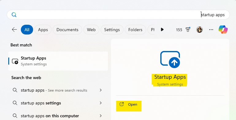 startup apps windows 11 start menu 1