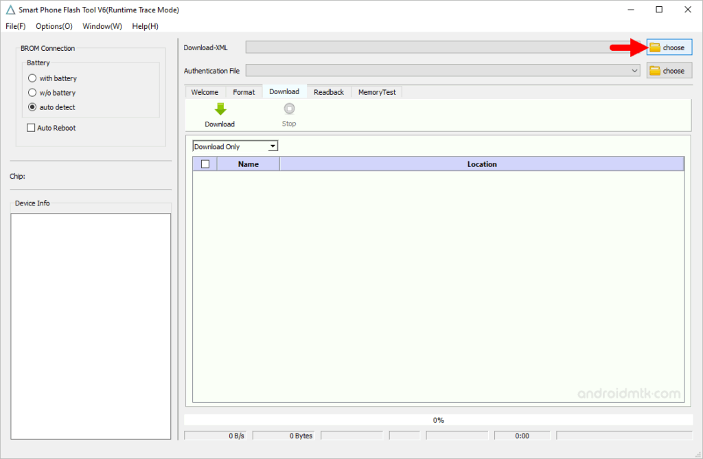 sp flash tool v6 choose